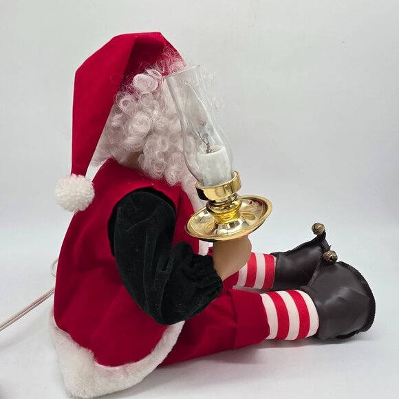 Vintage Telco Animated Motionette Elf Santa Christmas Ornament Working - Picture 8 of 9
